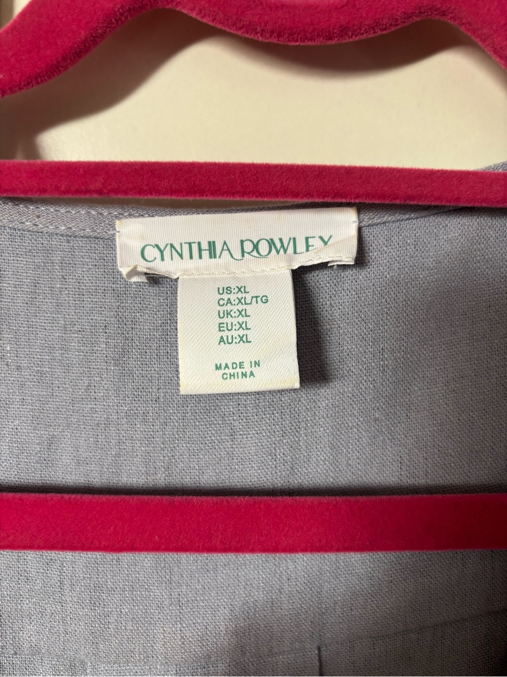 Cynthia Rowley Light Blue Linen V-Neck Puff Sleeve Tunic - Picture 3 of 8